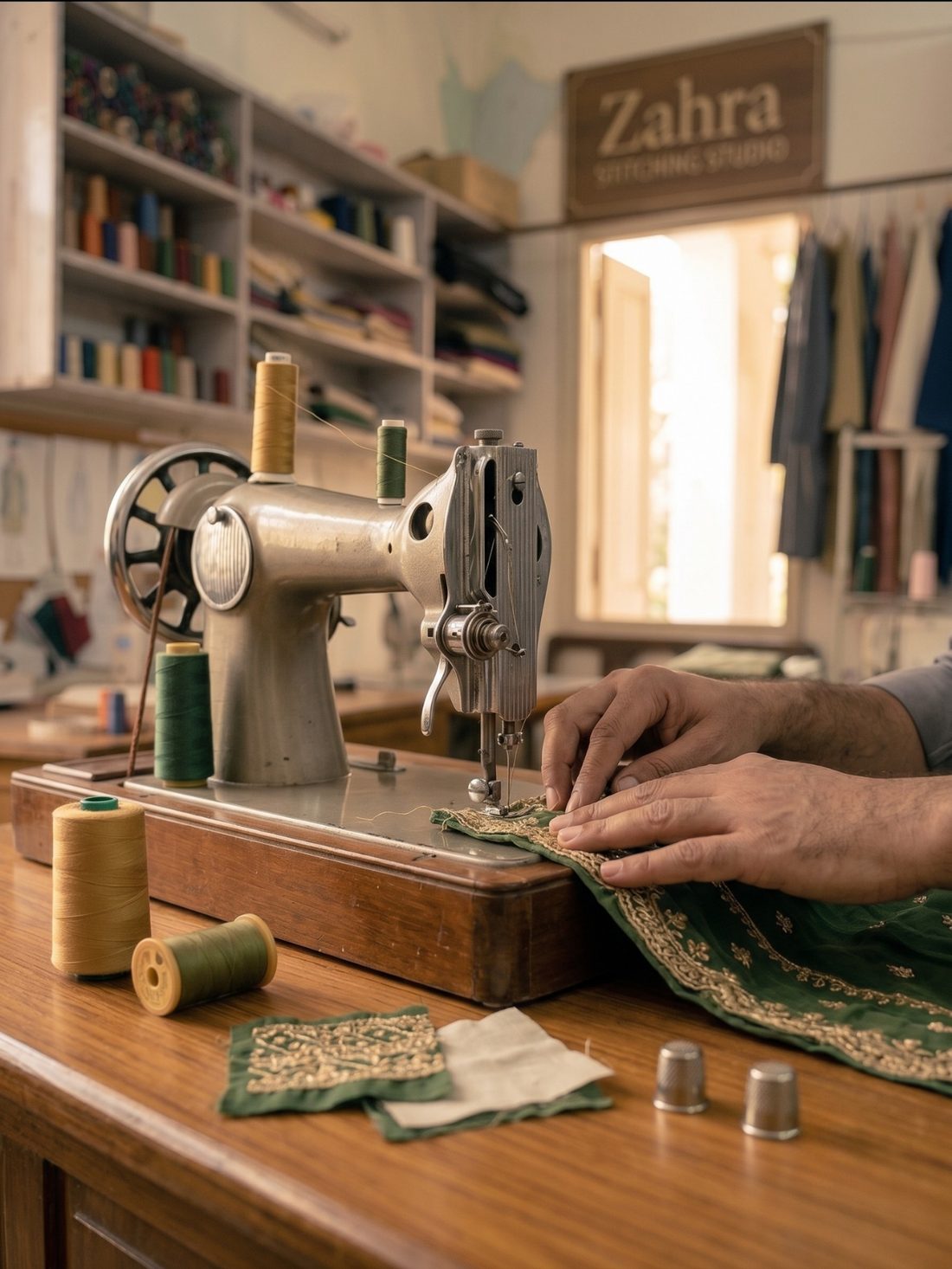Stitched by hand